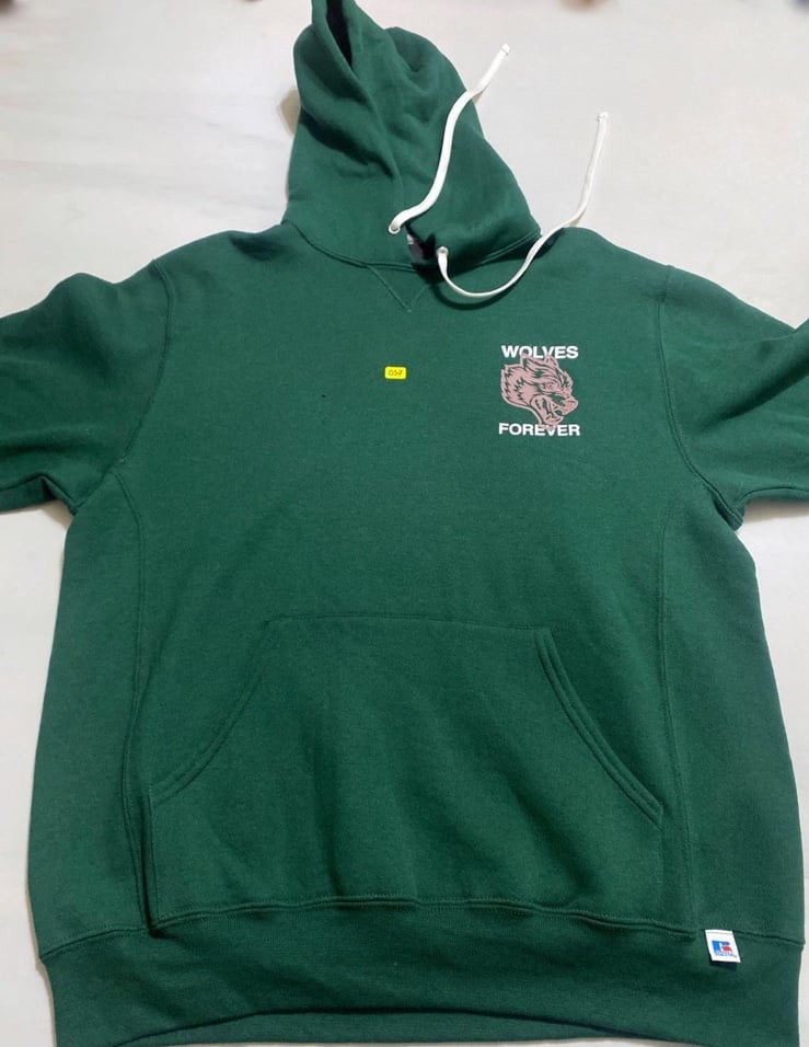 Darc Sport x Russell “Respect Us” Hoodie Forest Green NWOT