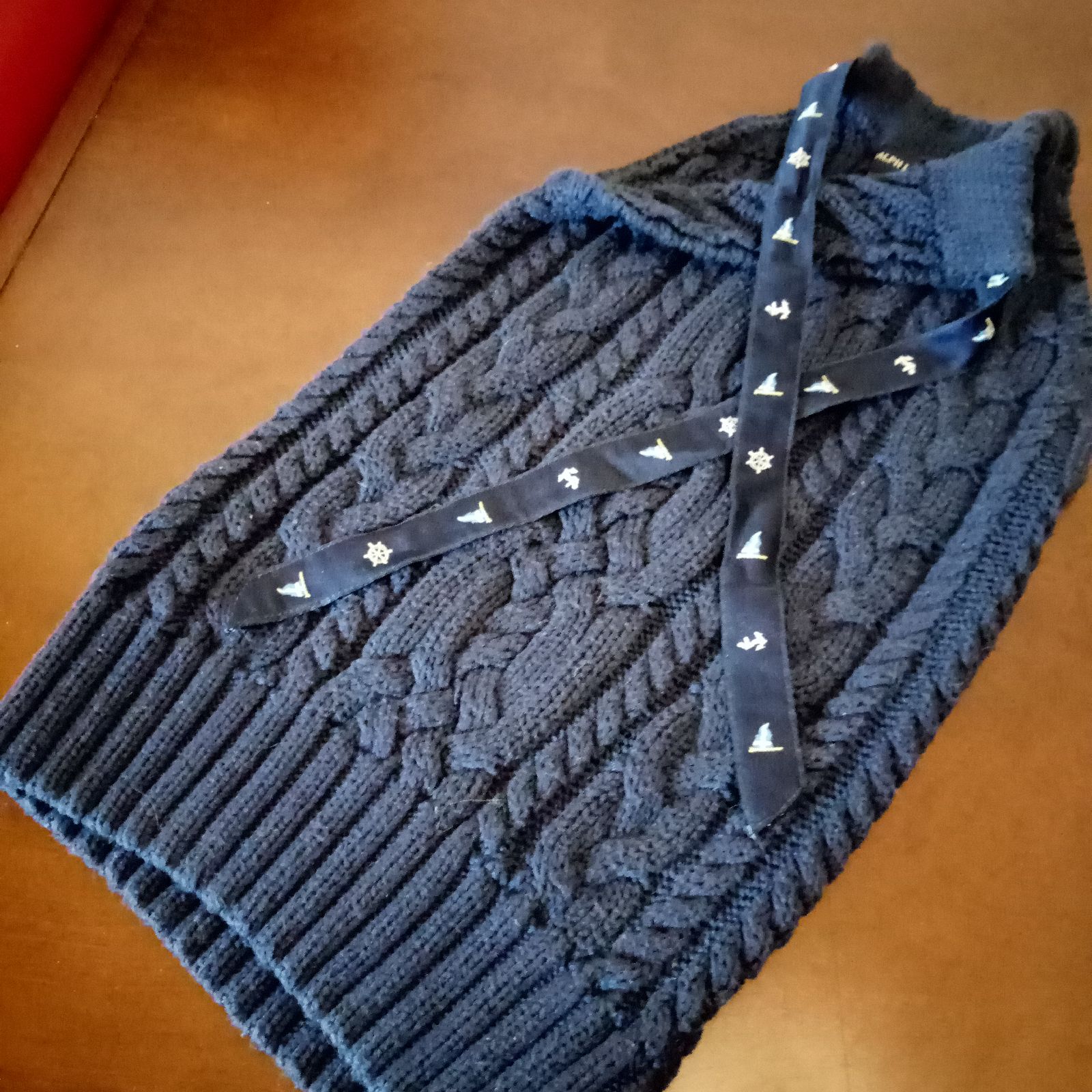 Ralph Lauren Fisherman's Knit Halter Style Tennis Sweater Girls XL