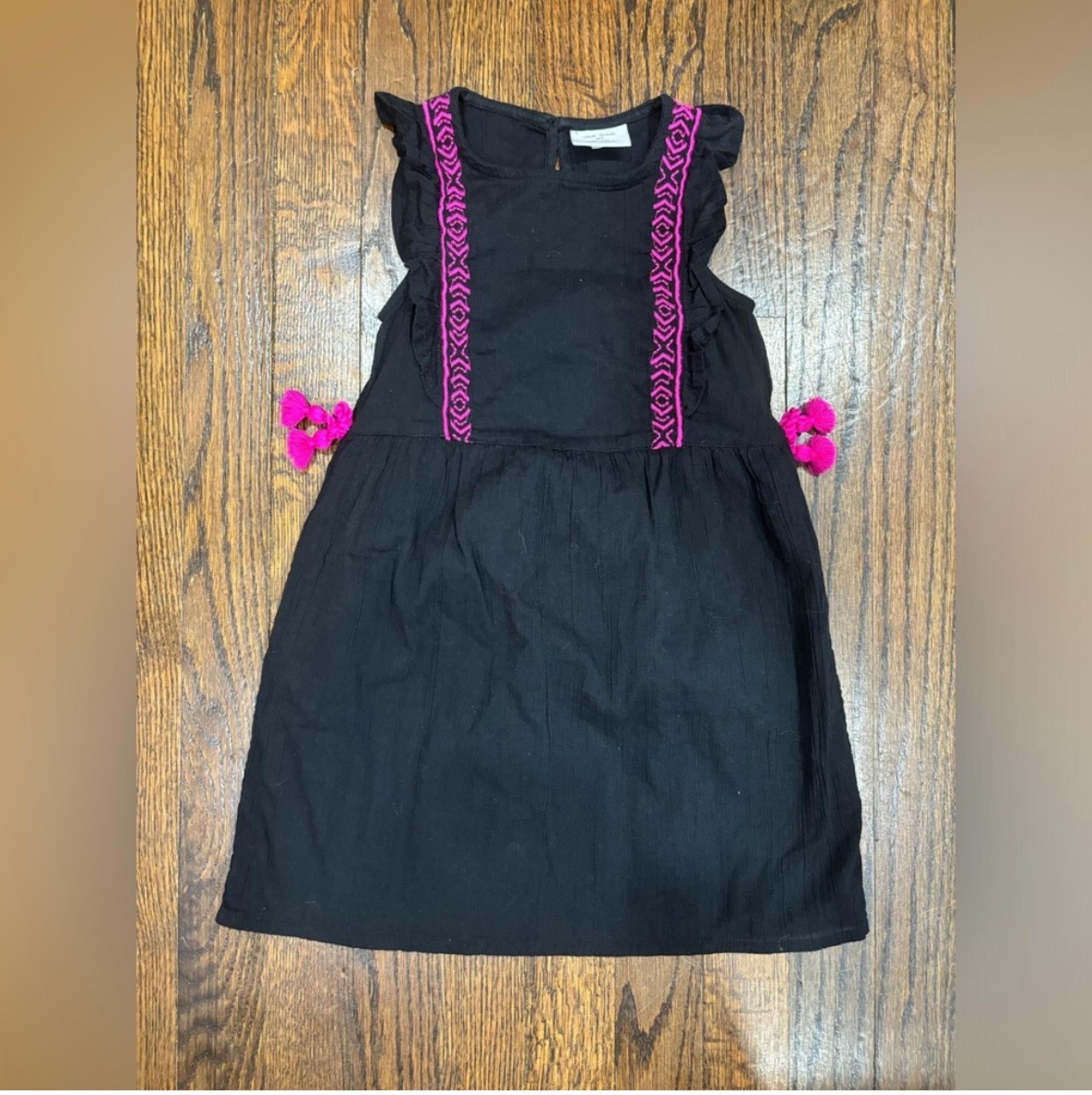 Toddler girl black and pink embroidered size 4T