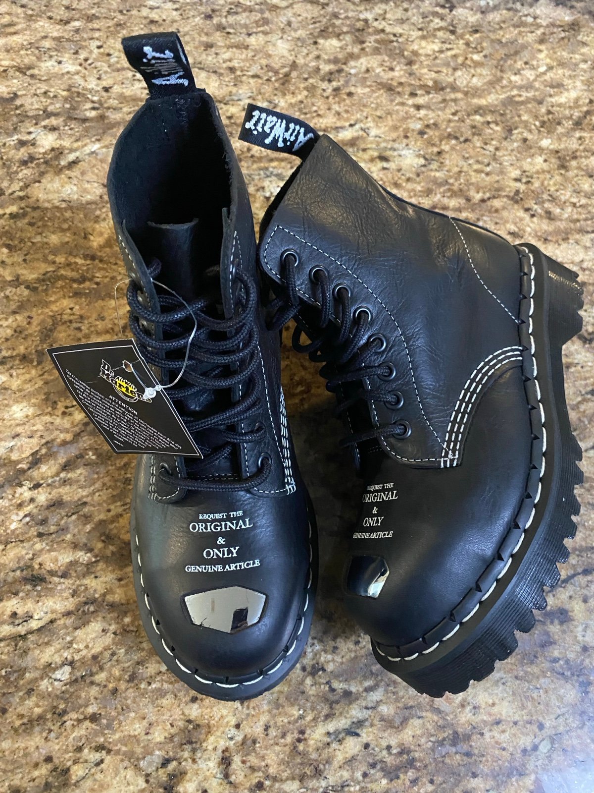 Dr. Martens 1460 Pascal Bex Exposed Steel Toe Lace Up Boots Women’s Size 12 New