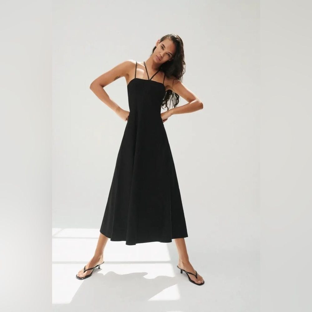 NWT ZARA LINEN BLEND DRESS