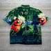 Vintage Dragon Ball Z Button Up Casual Shirt Cell Goku Green All Over Print Y2K