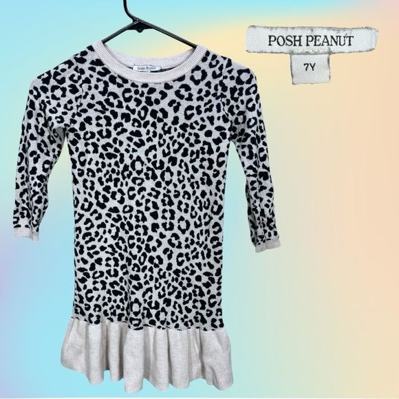 Posh Peanut Layla Long Sleeve Sweater Dress Sz 7Y (Has a small hole)