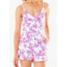Mahi Gold Floral Tropical Romper White, Pink Blue