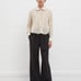 KHAITE Francoise Cotton & Silk Blouse Pleated Shirt Top MSRP 980
