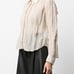 KHAITE Francoise Cotton & Silk Blouse Pleated Shirt Top MSRP 980