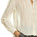 KHAITE Francoise Cotton & Silk Blouse Pleated Shirt Top MSRP 980