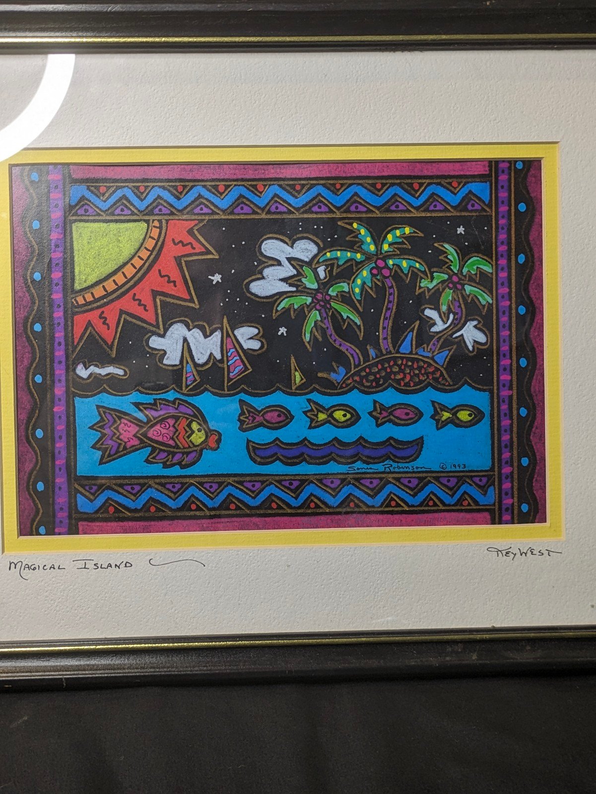 Sonia Robinson Magical Island - Key West 1993 Original Pastel