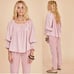 Hunter Bell Rosette Check Lucia Scoop Neck Blouse Women's Pink Size: XS NWT