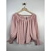 Hunter Bell Rosette Check Lucia Scoop Neck Blouse Women's Pink Size: XS NWT