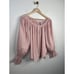 Hunter Bell Rosette Check Lucia Scoop Neck Blouse Women's Pink Size: XS NWT
