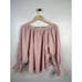 Hunter Bell Rosette Check Lucia Scoop Neck Blouse Women's Pink Size: XS NWT
