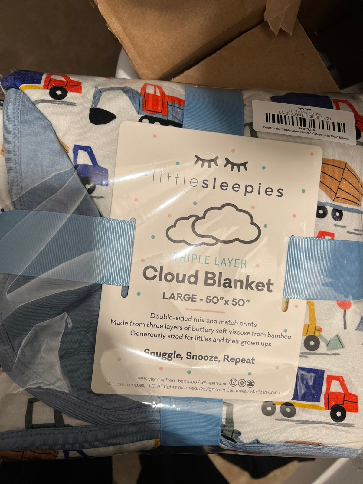 Little sleepies construction blanket
