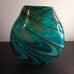 Green Swirl Art Glass 8 x8 Decorative Vase
