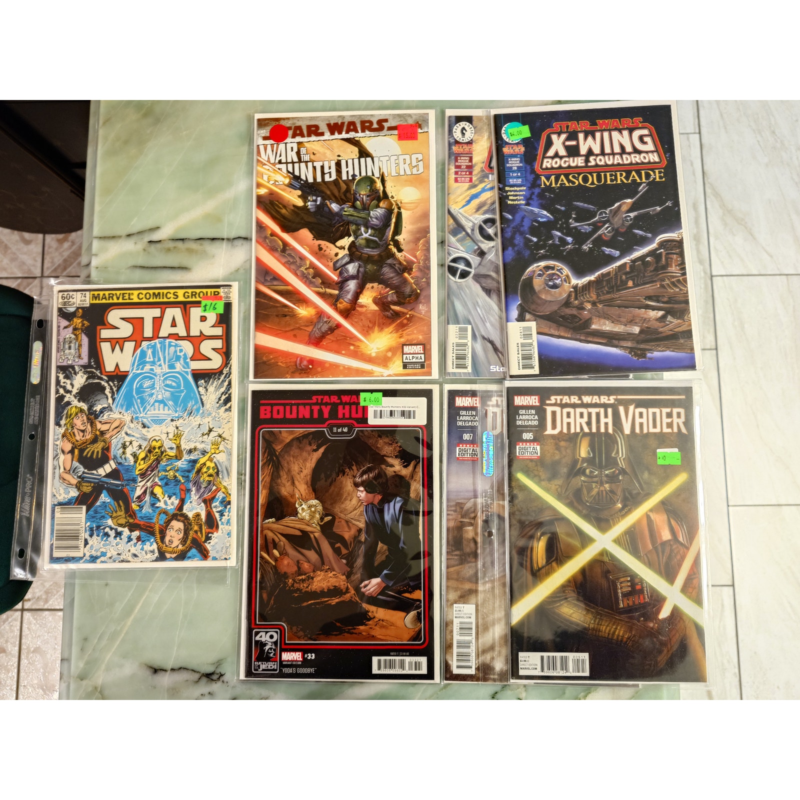 Lot of 7 Star Wars Comic Books Vintage to Modern