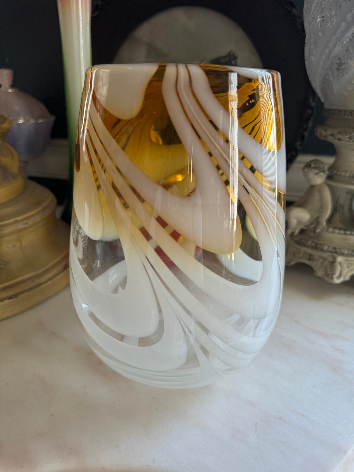 Hand Blown Glass Vase