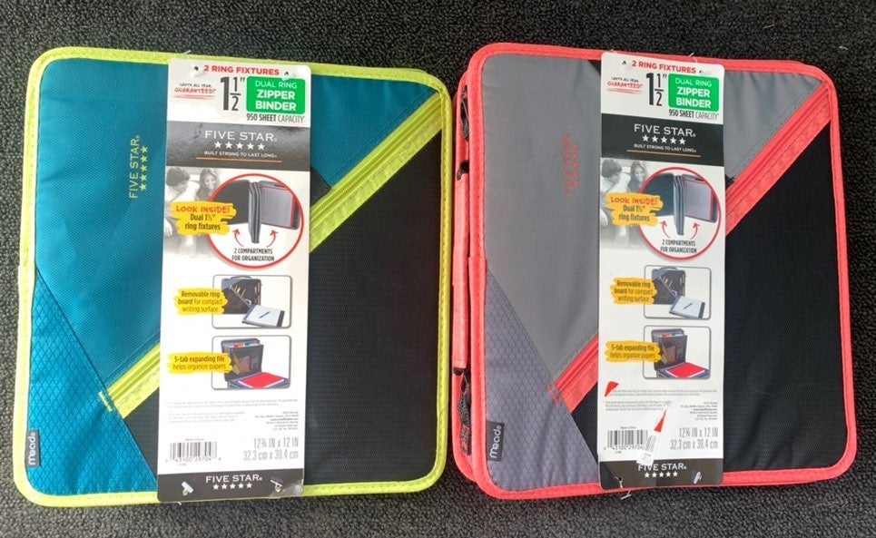 Five star binder 1 1/2 950 sheets capacity ,2 count