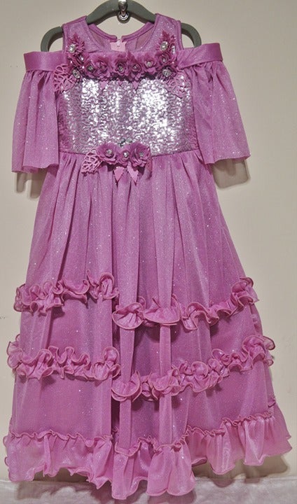 Pink Dress with sequence work