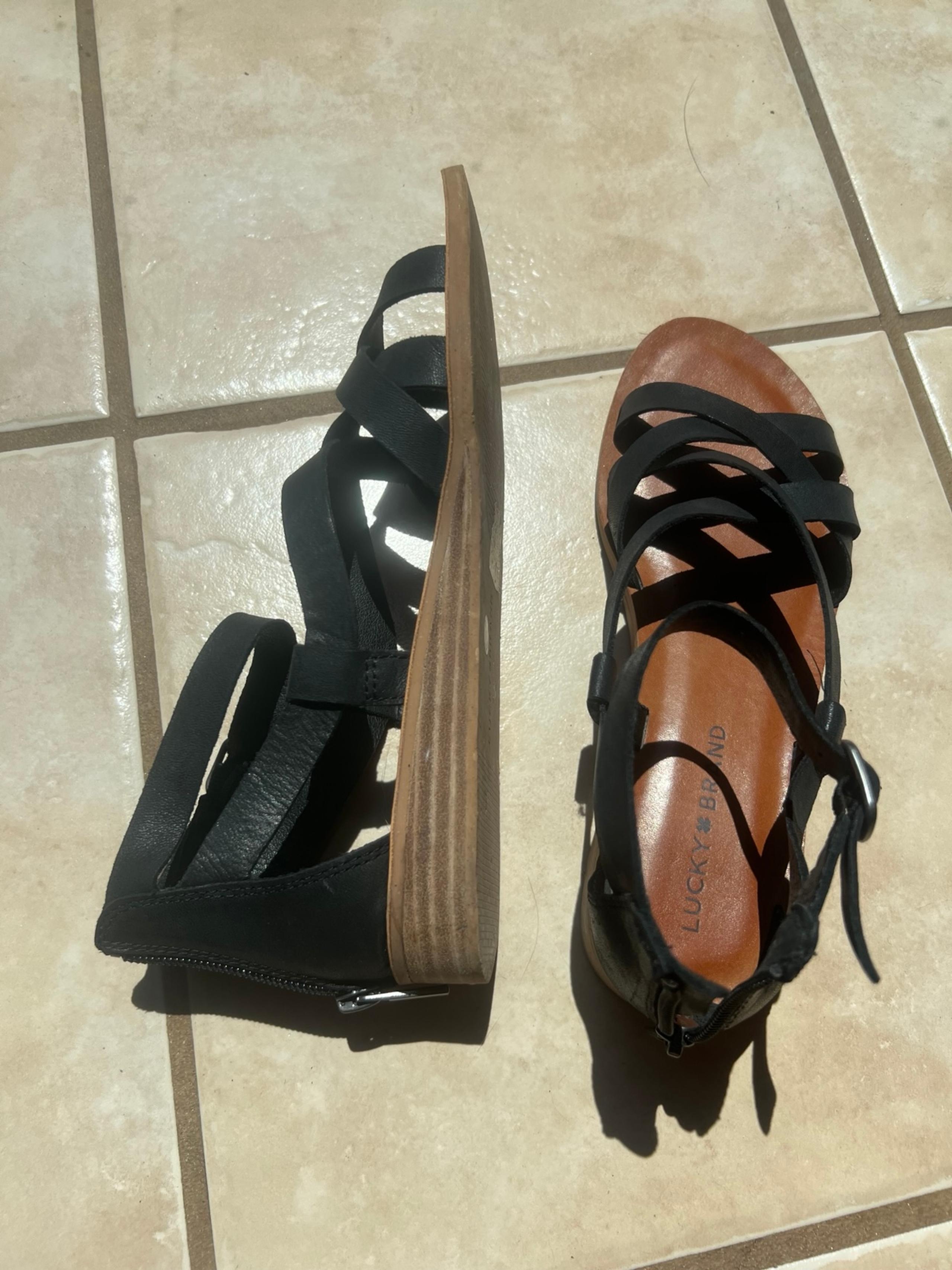 Lucky brand Hadzy wedge sandals women’s 7