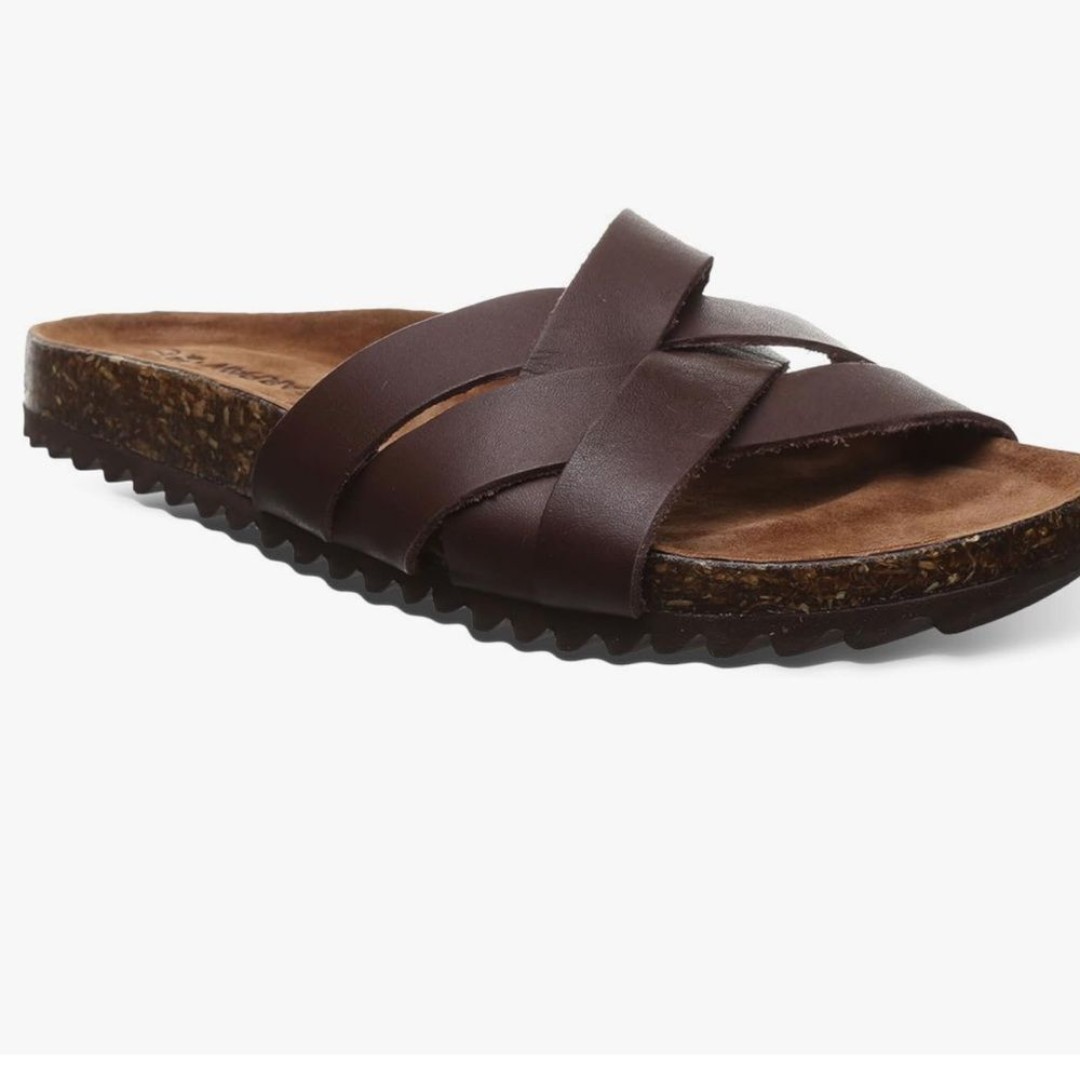 Bearpaw Women's Leather Slip on Slide Sandals Size 8 New