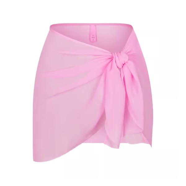 Skims Chiffon Cover Up Wrap Skirt - Light Pink - Medium