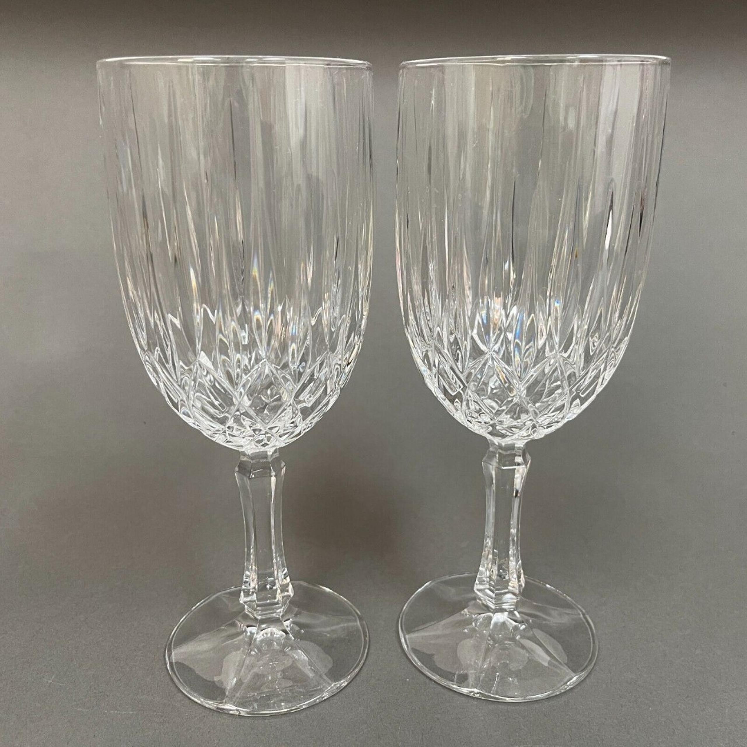 Gorham Crystal Regalta Water Wine Iced Tea Goblet Glass Glasses 8 1/8" Lot of 2