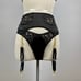 3pcs Black Floral Gold Chain Lingerie Set