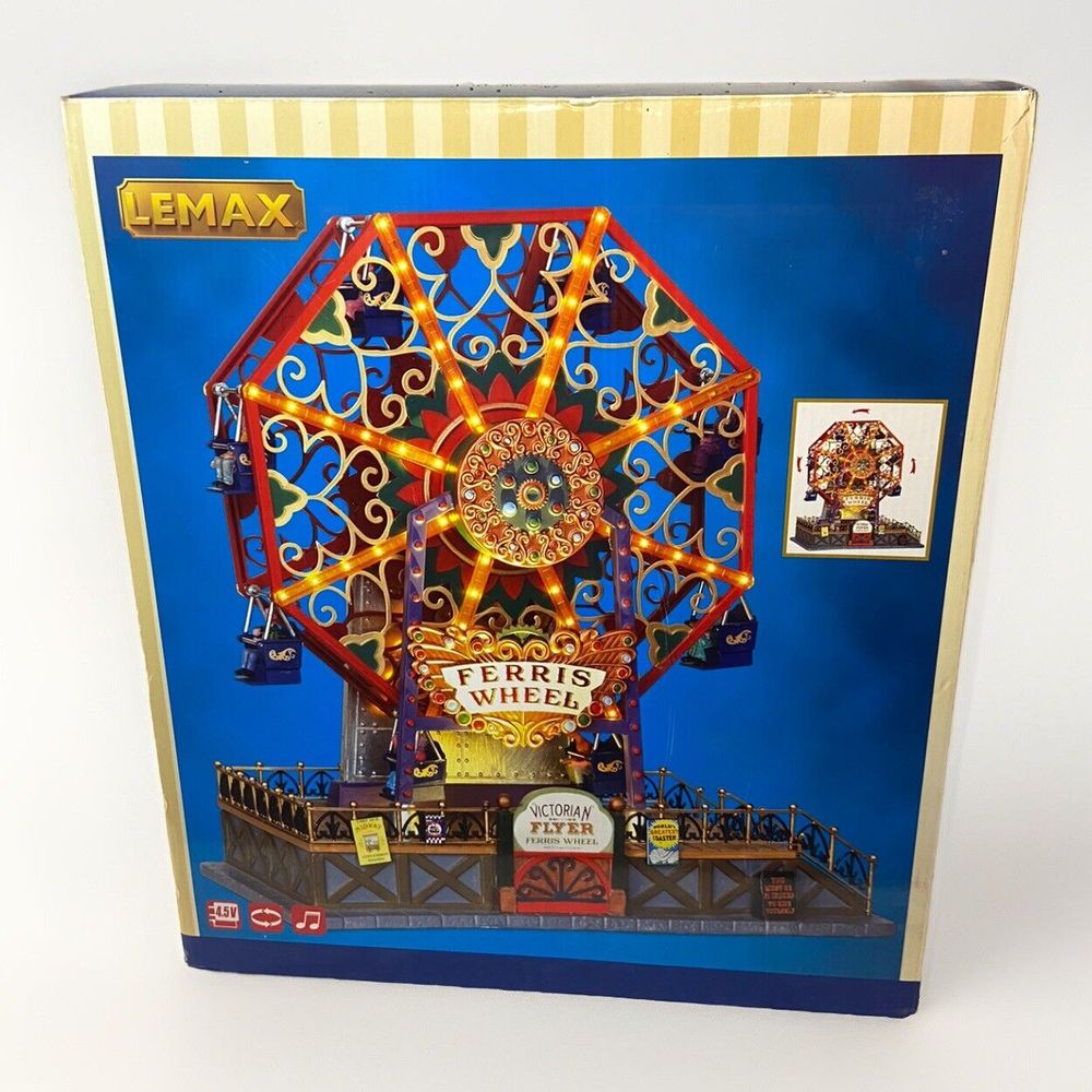 2013 LEMAX VICTORIAN FLYER FERRIS WHEEL Electric Plug-in 4.5V-TESTED WORKS GREAT