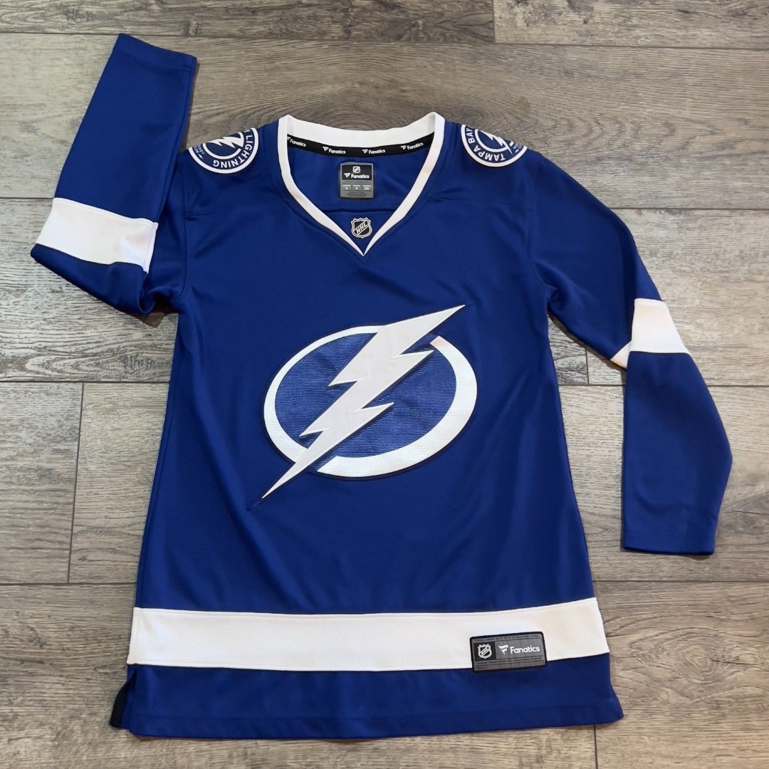 2017 Fanatics Tampa Bay Lightning Blue Breakaway Home Blank Jersey Women's Small