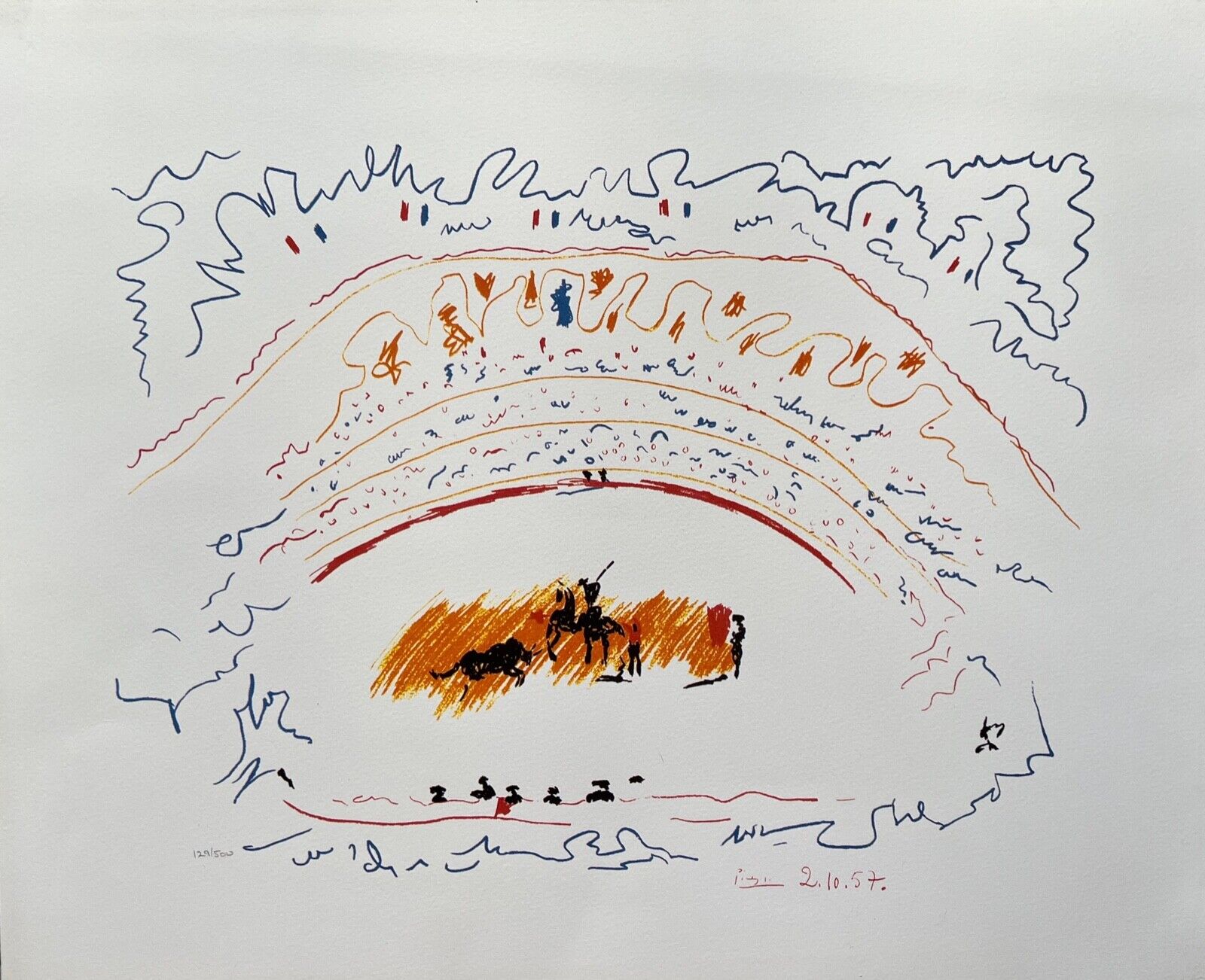 Pablo Picasso CORRIDA Facsimile Signed Limited Edition Giclee 16 x 20