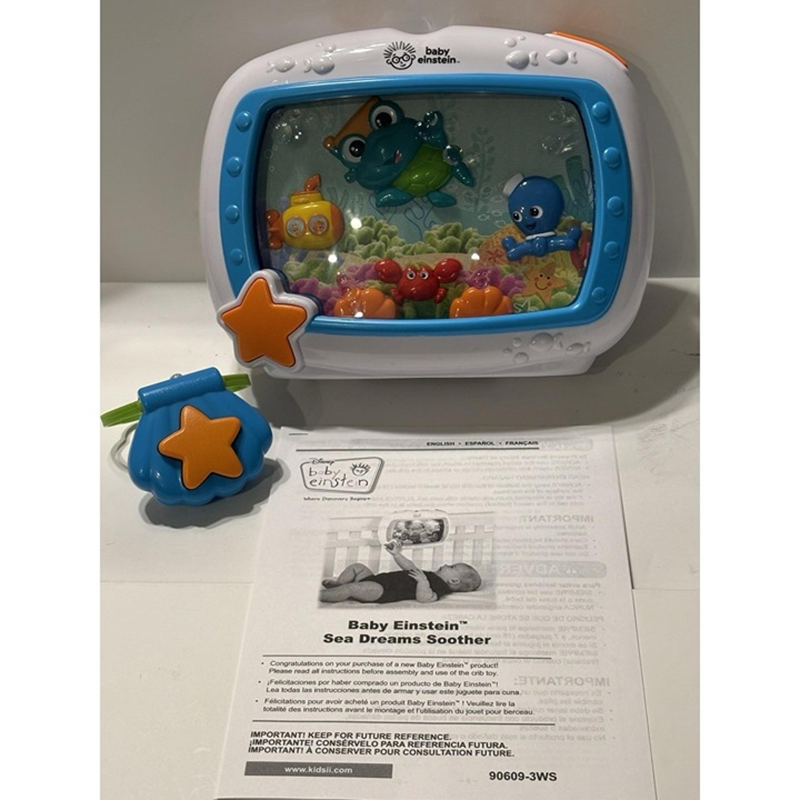 Baby Einstein Sea Dreams Soother Musical Crib Toy Sound Machine Turtle Ocean New