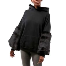 NWT! Express Oversized Faux Fur Sweatshirt Hoodie