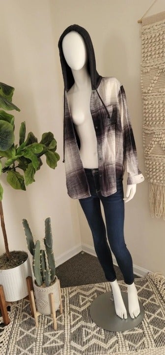 American Eagle Hooded Flannel