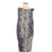 Diane Von Furstenberg 100% Silk Dress Size 6 Cowl Neck Snake Skin Black Yellow