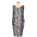 Diane Von Furstenberg 100% Silk Dress Size 6 Cowl Neck Snake Skin Black Yellow