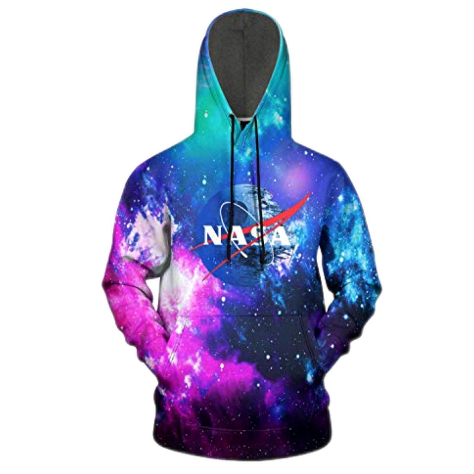 NASA Galaxy 3D All Over Print Hoodie Sweatshirt Size XS