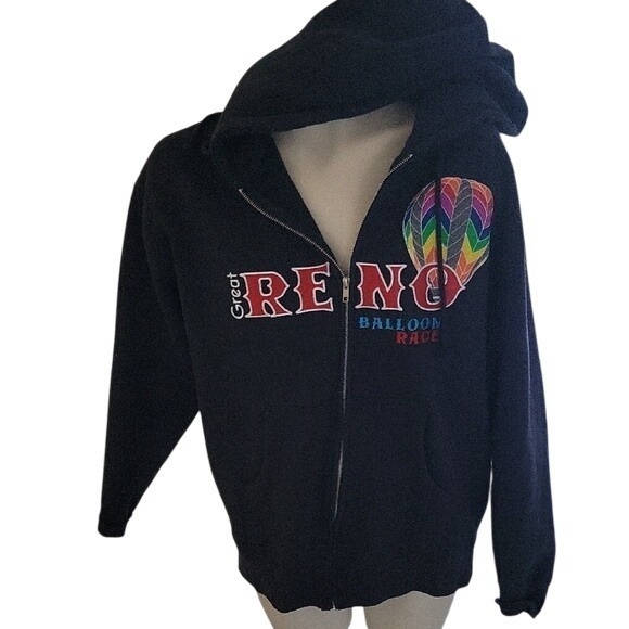 Reno Balloon Race Blue Hoodie Unisex Comfort Warm Casual Outdoor Fall Winter M