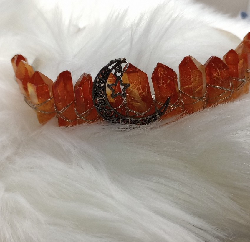 Aura crown with moon and star