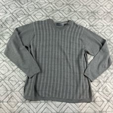 Oscar De La Renta 100% cotton v-neck pullover sweater size L