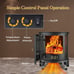 1500W Electric Fireplace Heater with Adjustable Realistic 3D Flame