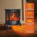 1500W Electric Fireplace Heater with Adjustable Realistic 3D Flame