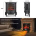 1500W Electric Fireplace Heater with Adjustable Realistic 3D Flame
