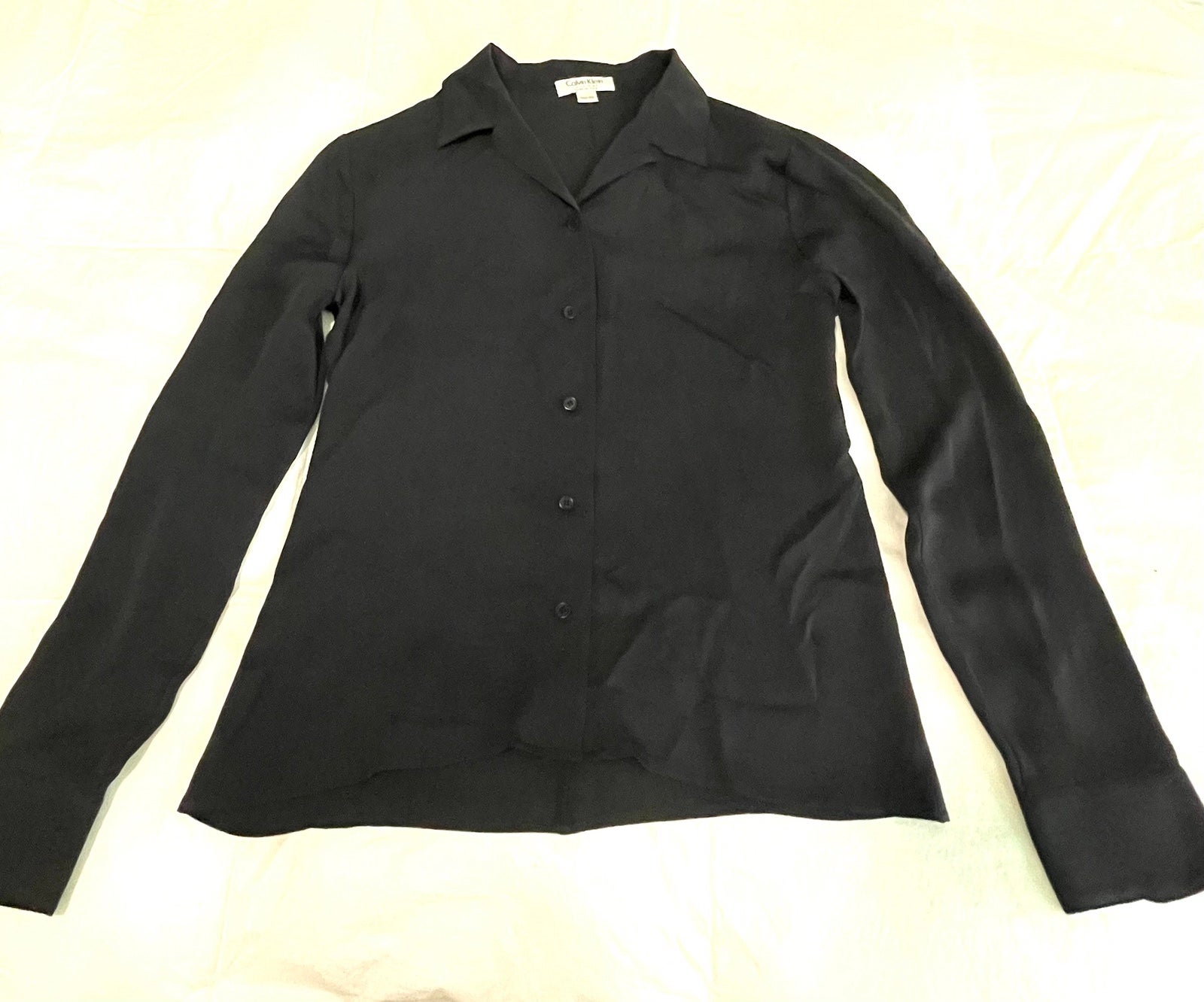 Calvin Klein 100% Silk Button Up Blouse Made in Italy NWT
