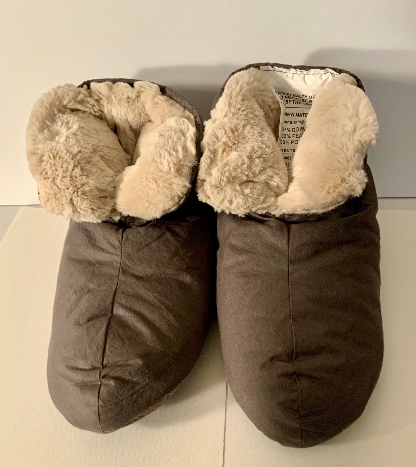 Restoration Hardware…down feather filled slippers