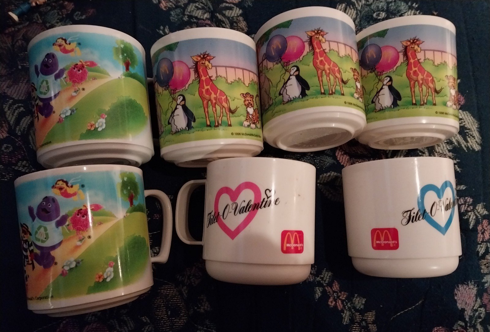 McDonald's 1990's small plastic coffee mugs