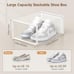 Transparent Foldable Shoe Box Pack of 12 Stackable Shoe Organizer Containers