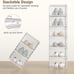 Transparent Foldable Shoe Box Pack of 12 Stackable Shoe Organizer Containers