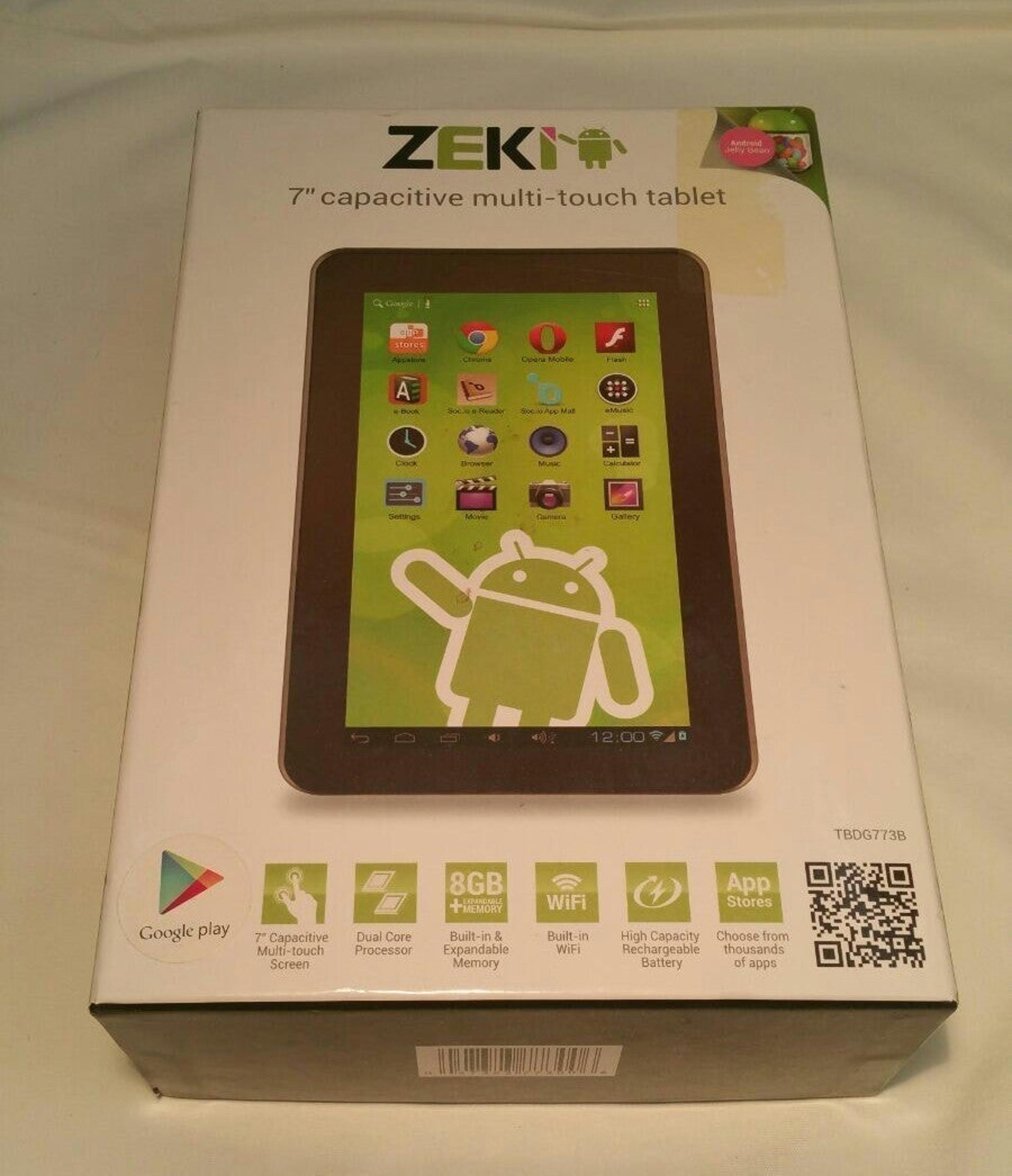 Zeki 7" Capacitive Multi-Touch Tablet Model# TBDB763B