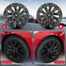2023 Model 3, 18 Inch Uberturbine Hubcaps - (L + R) - ONLY 3, MISSING ONE
