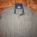 Pendleton Mens Gray Plaid Button Up Long Sleeve Shirt Wool